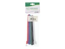 INLINE ® Kabelbinder 12x125mm, Klett-Verschluss, 10er, 4 versch. Farben