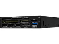 [1106114] MulticardReader ICY BOX IB-863-B 3,5" -> USB 2.0/3.0/eSata [bk]  rt