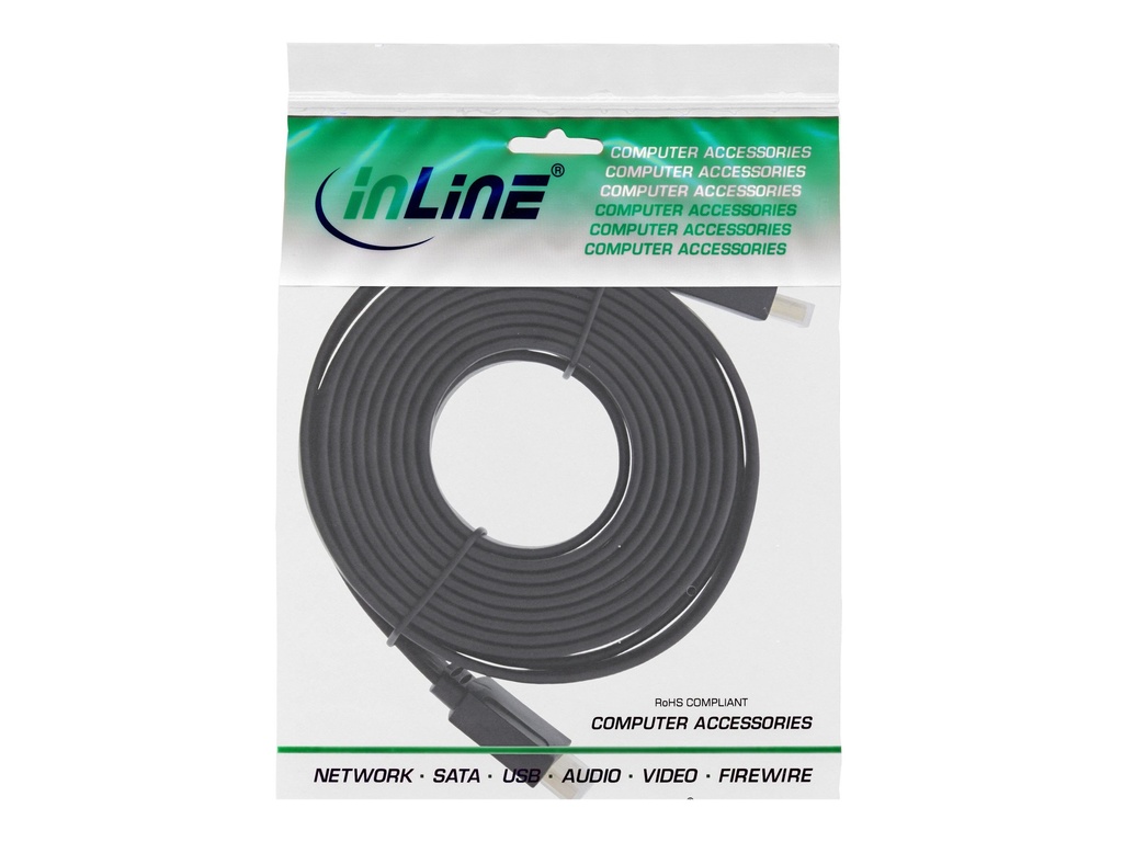 [1253246] INLINE ® HDMI Flachkabel, High Speed HDMI® Cable with Ethernet, verg. Kontakte,