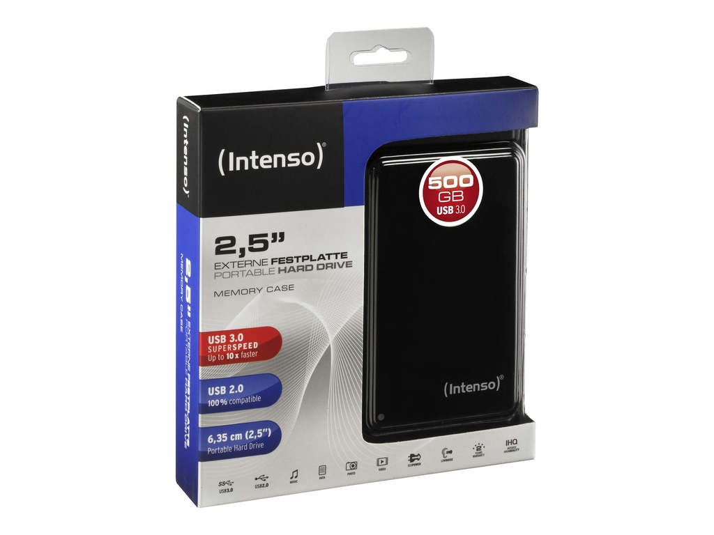 [1261682] USB 500GB INTENSO Memory Case (2,5") USB3.0 schwarz retail