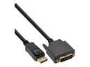 INLINE DisplayPort zu DVI Konverter Kabel, InLine®, schwarz, 3m