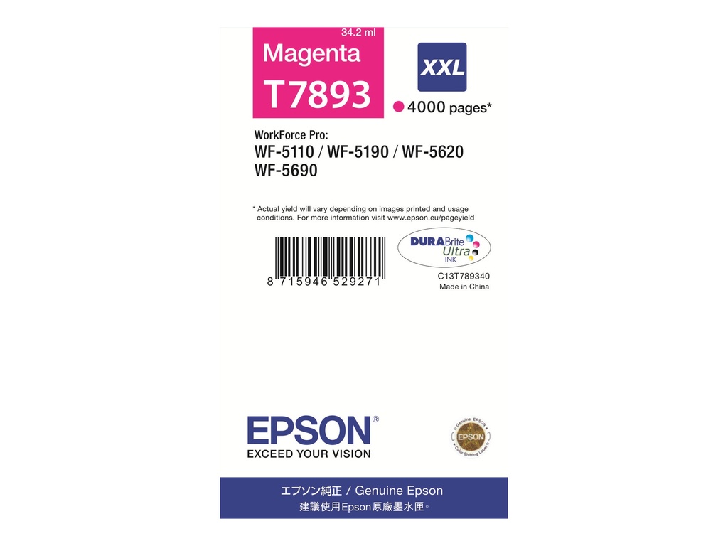 EPSON INK CARTRIDGE XXL MAGENTA