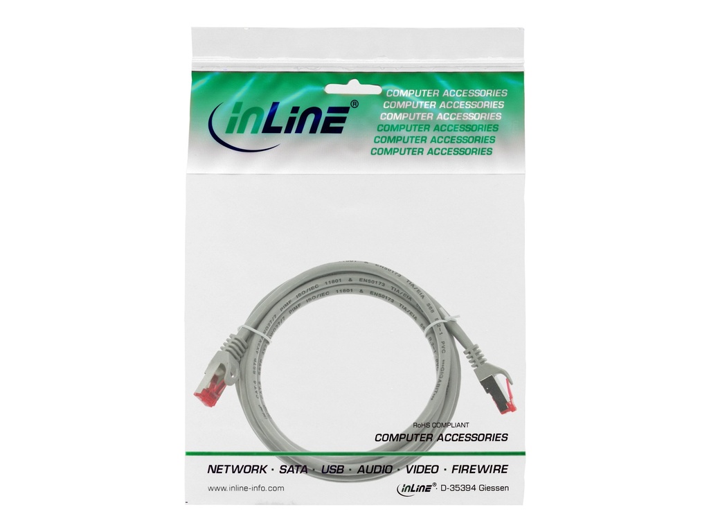 Cat. 6 Patchkabel S-FTP 0,5m grau