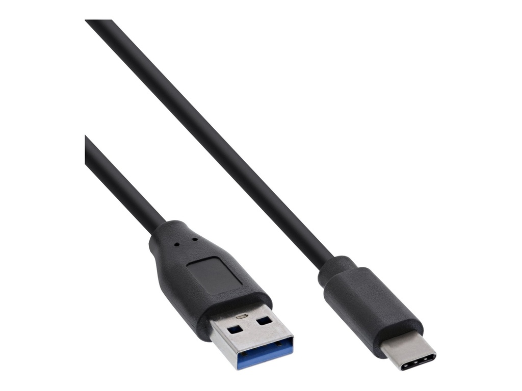 INLINE USB 3.1 Kabel, Typ C Stecker an A Stecker, schwarz, 0,5m