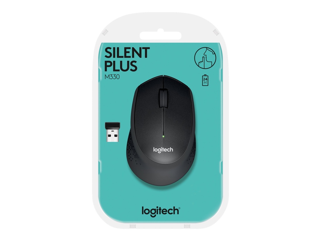 LOGITECH M330 Silent Plus Black - 2.4GHZ - EMEA