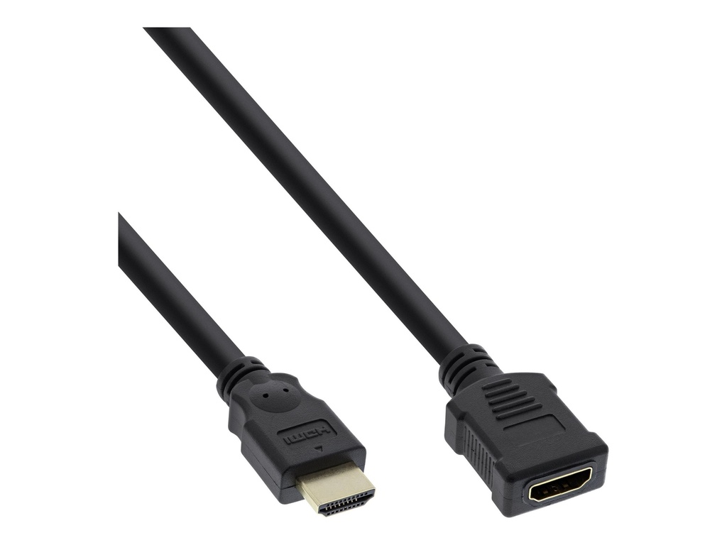 HDMI Verlängerung 19pol St/Bu, schwarz, vergoldete Kontakte, 3m