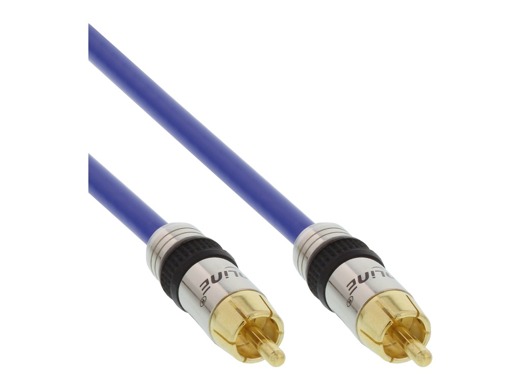 INLINE Cinch 1-fach Audio Kabel, Premium Qualität, 3m