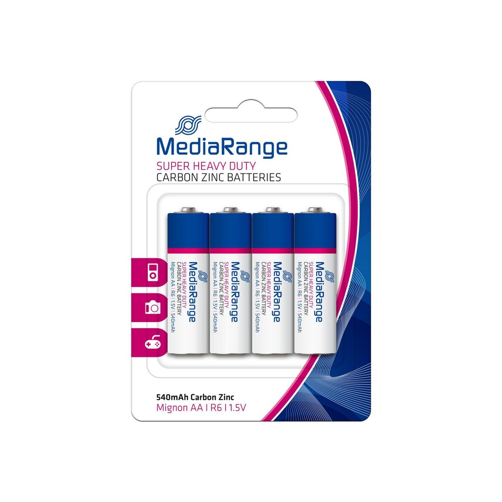MEDIARANGE Batterie Mediarange mignon AA Carbon-Zink/R03 1,5V 4stk