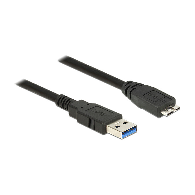 DELOCK Kabel USB 3.0 Typ-A Stecker > USB 3.0 Typ Micro-B Stecker 1,5 m schwarz