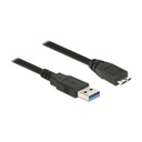 DELOCK Kabel USB 3.0 Typ-A Stecker > USB 3.0 Typ Micro-B Stecker 1,5 m schwarz