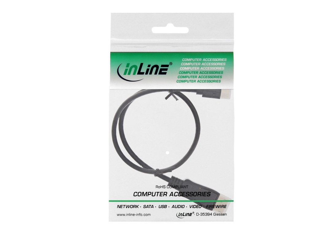 INLINE 17137S 0.3m Mini DisplayPort Schwarz DisplayPort-Kabel (17137S)