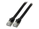 EFB ELEKTRONIK RJ45 Flachpatchkabel U/FTP, Cat.6A, PVC, 2m, schwarz