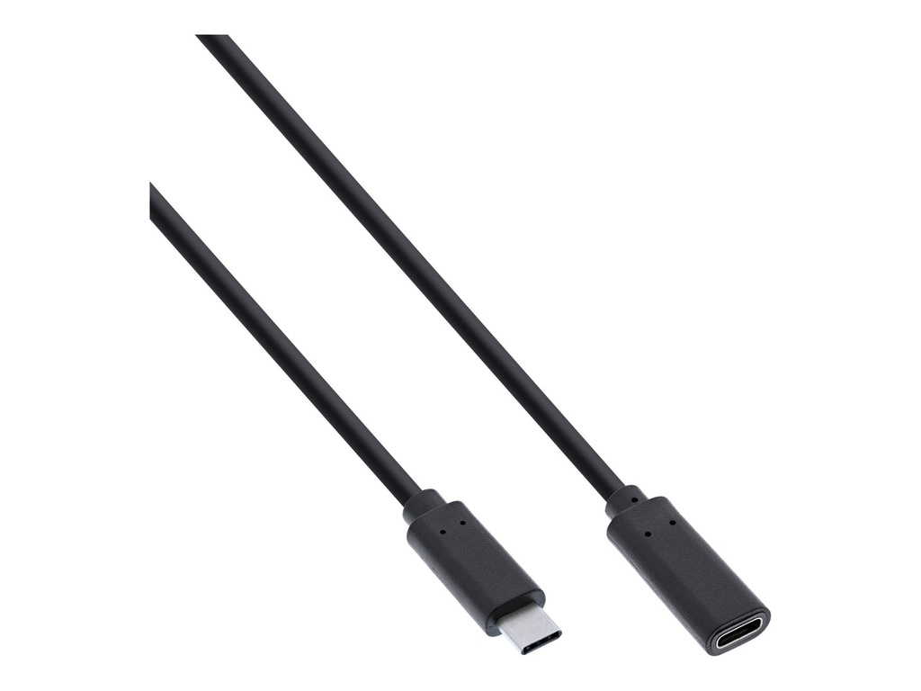 INLINE USB 3.2 Kabel, USB Typ-C Stecker/Buchse, schwarz, 2m
