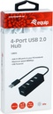 EQUIP USB-Hub USB 2.0 St -> 4x USB Bu 0.15cm 480Mbps schwarz