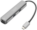 DIGITUS USB-C Dock,5-Port,HDMI(4K/30Hz) USB-AX3/RJ45