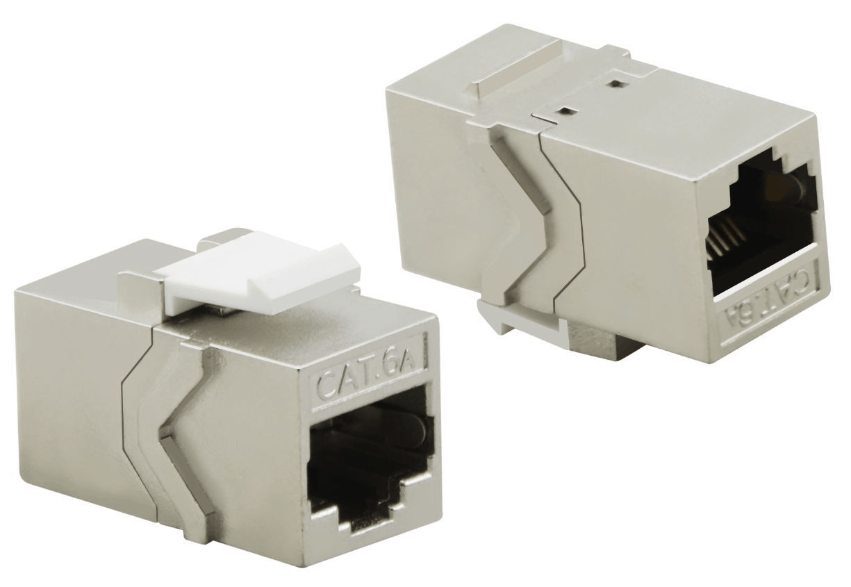 HELOS Keystone-Modul Cat 6A, STP RJ45, 500 MHz, geschirmt, werkzeuglos
