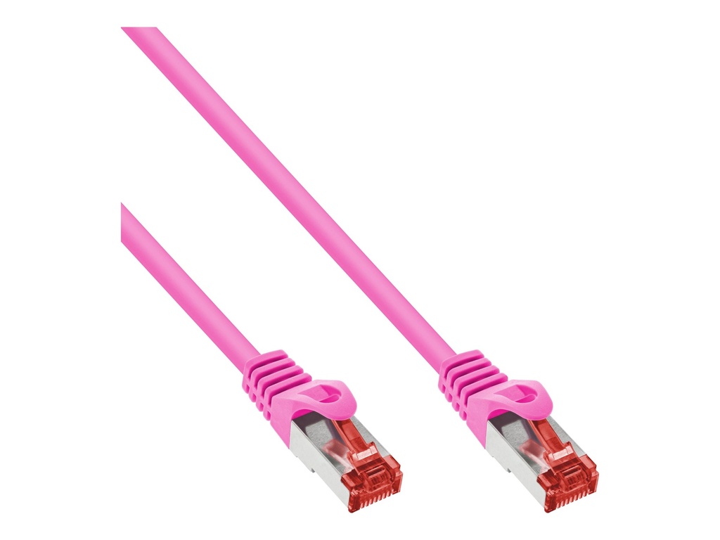 Patchkabel, S-STP/PIMF, Cat.6, pink, 0,5m, InLine®