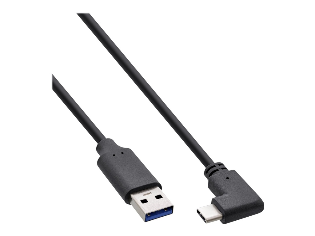 INTOS ELECTRONIC InLine® USB 3.2 Kabel, Typ C Stecker an A Stecker, schwarz, 0,5m (35711W)