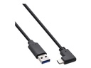 INTOS ELECTRONIC InLine® USB 3.2 Kabel, Typ C Stecker an A Stecker, schwarz, 0,5m (35711W)