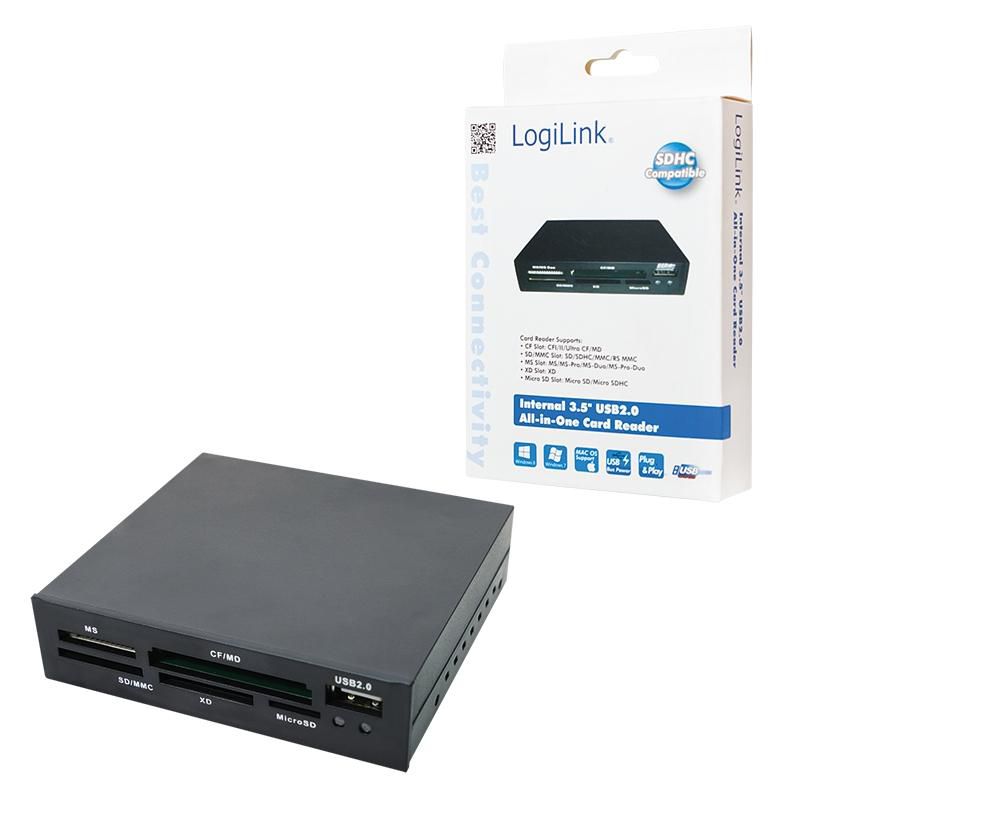 CardReader USB2 54in1 intern 3,5" USB Front