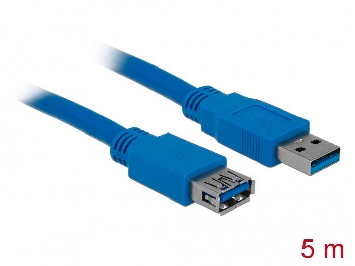 DELOCK Kabel USB 3.0 Verlaengerung A/A 5m St/Bu
