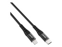 INLINE USB-C Lightning Kabel, für iPad, iPhone, iPod, schwarz/Alu, 1m MFi