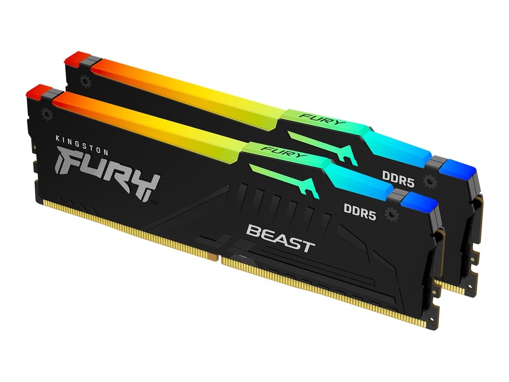 32GB (2x16GB) KINGSTON DIMM FURY Beast Black RGB DDR5-6000