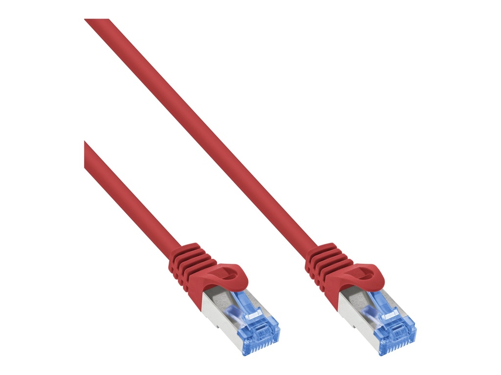 Cat.6A, S/FTP, TPE (LSZH), CCA, rot, 1m