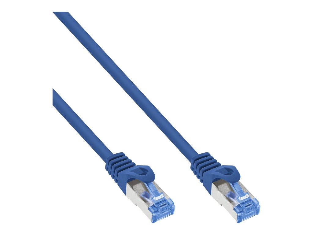 Cat.6A - S/FTP - TPE (LSZH) - CCA - blau - 0,5m
