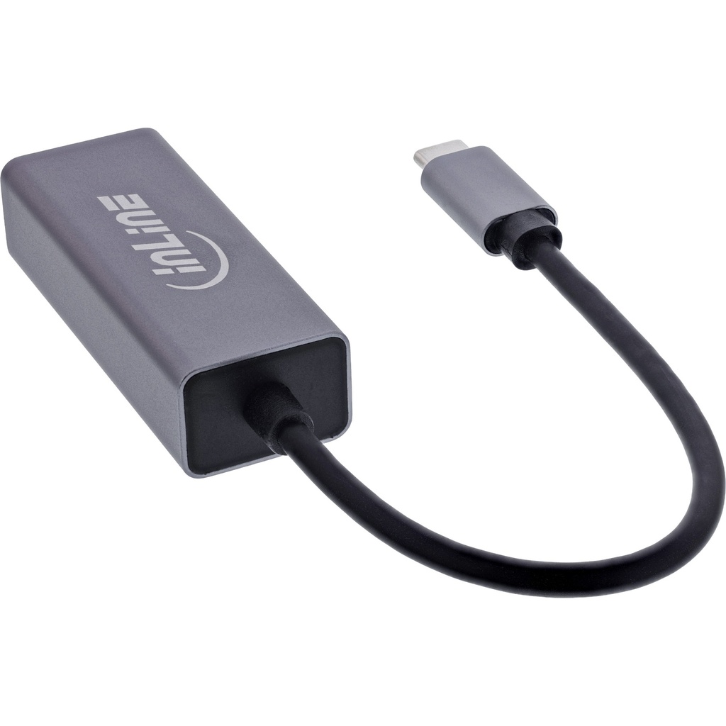 [9365329] InLine® USB 3.2 Netzwerkadapter Kabel, USB-C zu RJ45 Gigabit Netzwerk