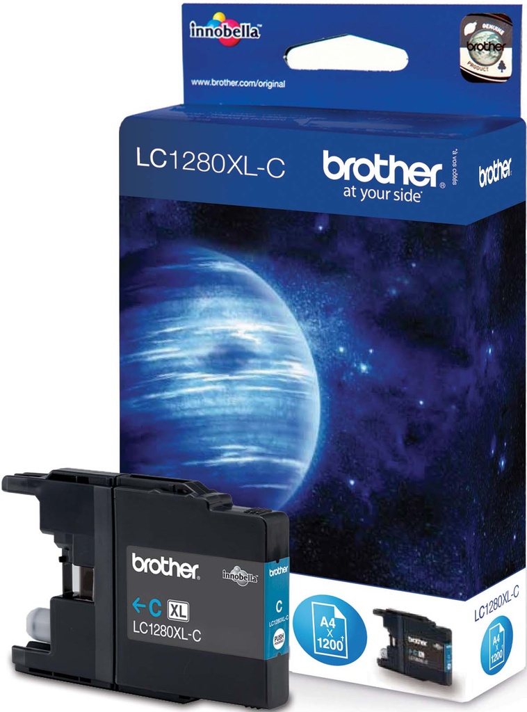 Brother Tintenpatrone LC-1280XLC Cyan (ca. 1200 Seiten)