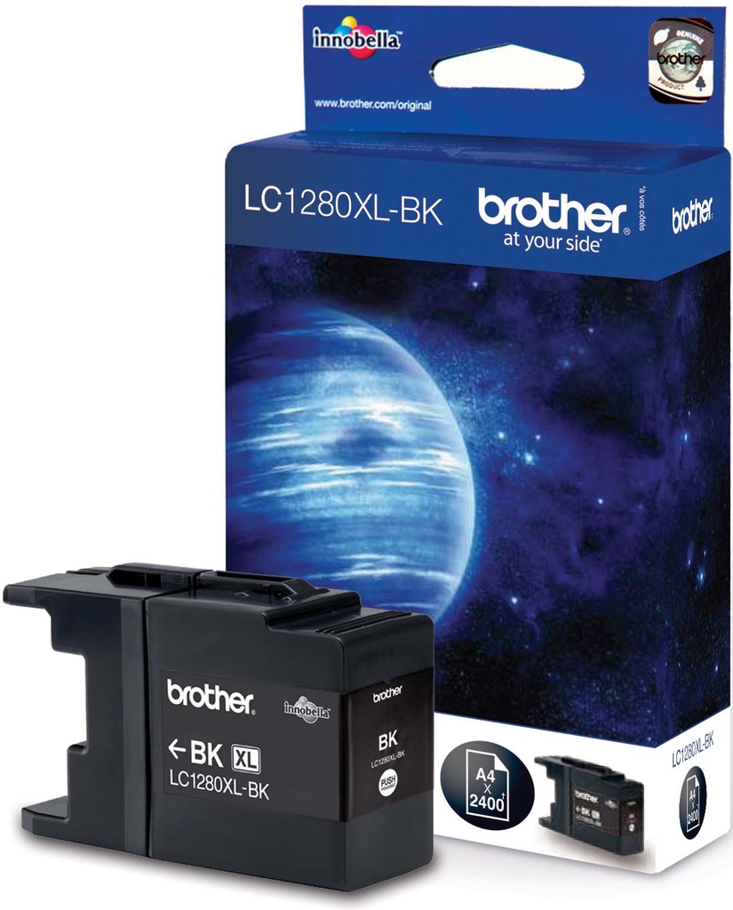 [1108670] Brother Tintenpatrone LC-1280XLBK Schwarz (ca. 2400 Seiten)