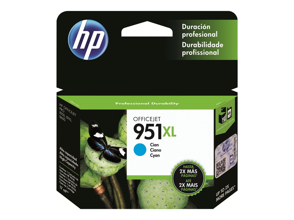 HP Cyan Officejet Ink 951 XL